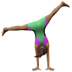 🤸🏾‍♀️ woman cartwheeling: medium-dark skin tone display on Apple